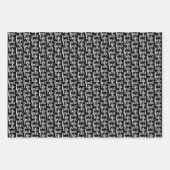 Typografie in Schwarz und Weiß Geschenkpapier Set (Vorderseite 2)