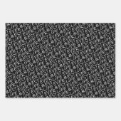 Typografie in Schwarz und Weiß Geschenkpapier Set (Vorderseite)