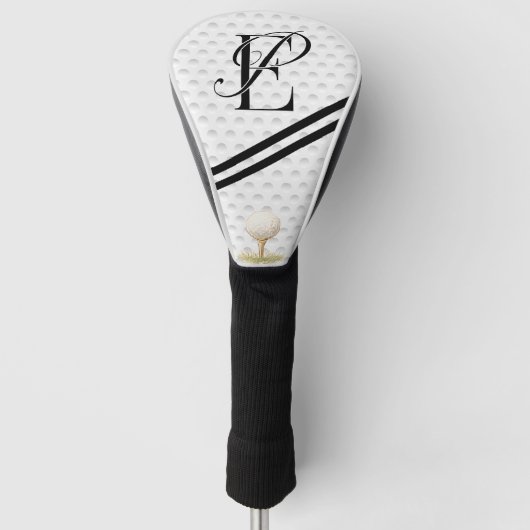 Typografie Initialen Monogramm E+P Golf Headcover (Vorderseite)