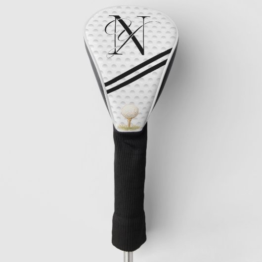 Typografie Initialen Monogramm N+Y Golf Headcover (Vorderseite)