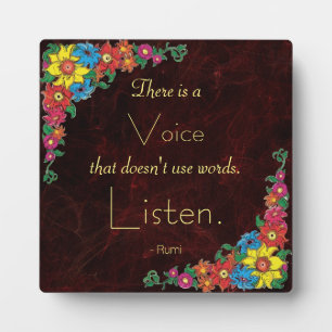 Typografie - Inspirationsartikel von Dichter Rumi Fotoplatte