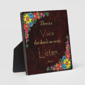 Typografie - Inspirationsartikel von Dichter Rumi Fotoplatte (Vorderseite)