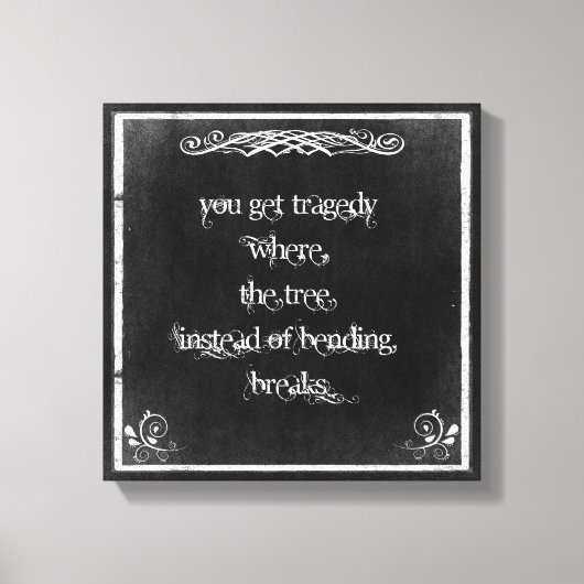 Typografie: Inspirationssatz zur Weisheit Leinwanddruck (Vorderseite)