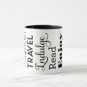 Typografie, inspirierende Ruhestandsworte Tasse (Zentrum)