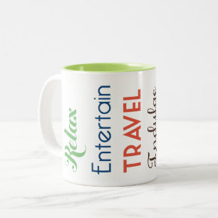 Typografie, inspirierende Ruhestandsworte Zweifarbige Tasse