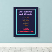 Typografie - inspirierendes Zitat über Mitgefühl Leinwanddruck (Insitu (Holzboden))