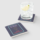 Typografie - inspirierendes Zitat über Mitgefühl Steinuntersetzer (Seitenansicht)