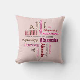 Typografie irgendeine persönlicher Namen-Collage Kissen