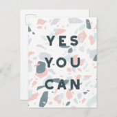 Typografie - Ja, Sie können Postkarte (Vorne/Hinten)