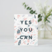 Typografie - Ja, Sie können Postkarte (Stehend Vorderseite)