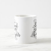 Typografie-Kaffee-Tasse, denken glückliche Kaffeetasse (Mittel)