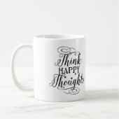 Typografie-Kaffee-Tasse, denken glückliche Kaffeetasse (Links)