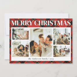 Typografie Karierte FotoCollage Weihnachten