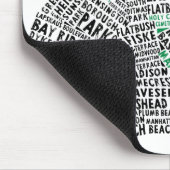 Typografie-Karte Brooklyns NYC Mousepad (Ecke)