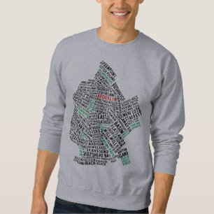 Typografie-Karte Brooklyns NYC Sweatshirt