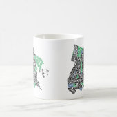 Typografie-Karten-Tasse Bronx New York City Kaffeetasse (Mittel)