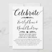 Typografie Kraft Paper Wedding Einladungen (Vorderseite)