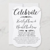 Typografie Kraft Paper Wedding Einladungen (Vorderseite)