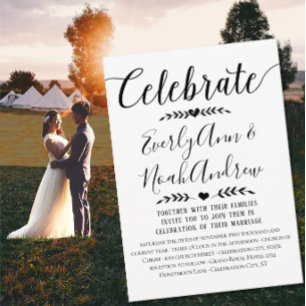 Typografie Kraft Paper Wedding Einladungen