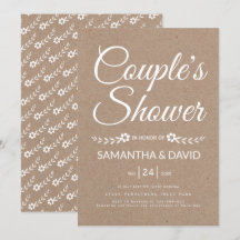 Typografie-Kraftpapier-Ehepaar-Dusche