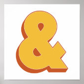 Typografie-Kunstposter, Et-Zeichen &, Fette Schrif Poster (Vorne)