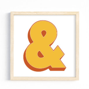 Typografie-Kunstposter, Et-Zeichen &, Fette Schrif Poster
