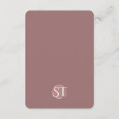 Typografie kurvt Mauve Wedding Details Begleitkarte (Rückseite)