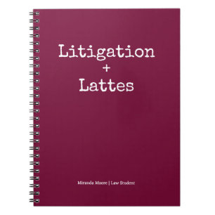 Typografie Latte Studium Jurastudent Trendiges Bur Notizblock
