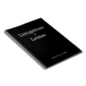 Typografie-Latte-Studium-Rechtsstudent-Trendy-Ledg Notizblock (Rechte Seite)