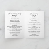 Typografie Laurel Wreath Monogram Foto Wedding Programm (Innenseite)