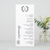 Typografie Laurel Wreath Monogram Wedding (Stehend Vorderseite)