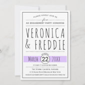 Typografie-Lavendel Einladung (Vorderseite)