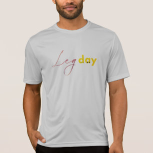 Typografie-Legday in Rot und Gelb T-Shirt