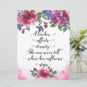 Typografie-Lehrer zurück zu Geschenken für das Sch Karte (Stehend Vorderseite)