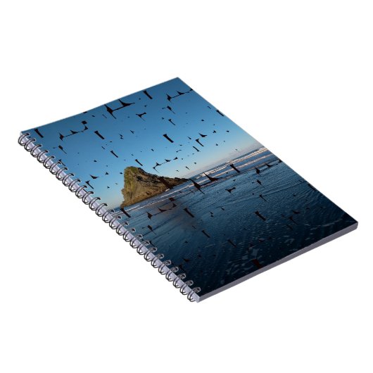 Typografie LIEBE Custom Foto Seascape Notizblock (Rechte Seite)