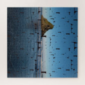 Typografie LIEBE Custom Seascape Foto Puzzle (Horizontal)