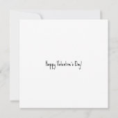 Typografie-Liebe Herz Valentinstag-Karte Mitteilungskarte (Rückseite)