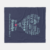 Typografie-Liebe-Herz "wir Liebe Sie" Fleecedecke (Vorderseite (Horizontal))