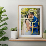 Typografie Liebe Initials Wedding Date Foto Foliendrucke<br><div class="desc">Modernes und romantisches Hochzeitstil-Foto mit LIEBE in einer Goldfolie Typografie über Ihr Hochzeitsfest,  personalisiert mit Ihren Initialen und Hochzeitsdatum.</div>