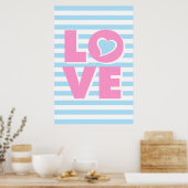 Typografie LIEBE Poster (Küche)