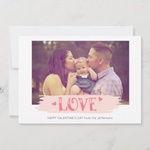Typografie Liebe Valentinstag Fotokarte Feiertagskarte