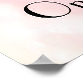 Typografie Lila Wasserfarbenlephon Poster (Ecke)