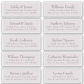 Typografie Lila Wedding Guest Address Labels (Vorderseite)