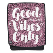 Typografie Lilac Good Vibes Rucksack (Vorderseite)