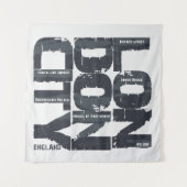 Typografie Londons, England Wandteppich (Vorderseite (Horizontal))