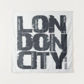 Typografie Londons, England Wandteppich (Vorderseite)
