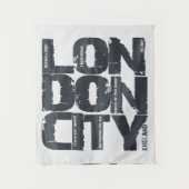 Typografie Londons, England Wandteppich (Vorderseite)