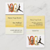 Typografie-Lotus-Kriegers-Yoga-Lehrer u. Trainer Visitenkarte (Vorne/Hinten)