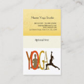 Typografie-Lotus-Kriegers-Yoga-Lehrer u. Trainer Visitenkarte (Rückseite)