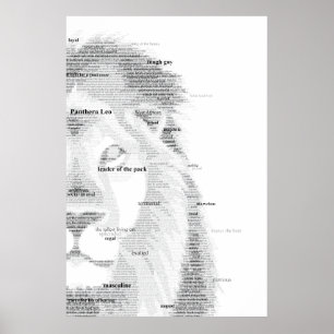 Typografie-Löwe Poster